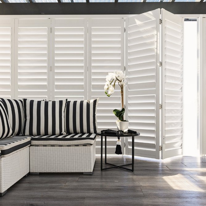 White shutters in Montgomery TX