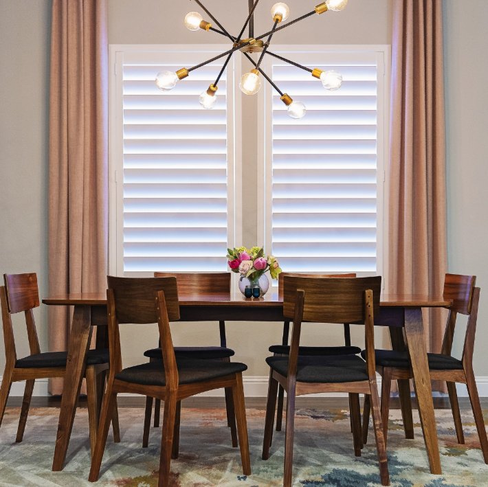 Window coverings in a Houston home